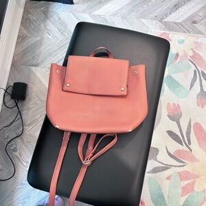 Backpack purse. Salmon colored.